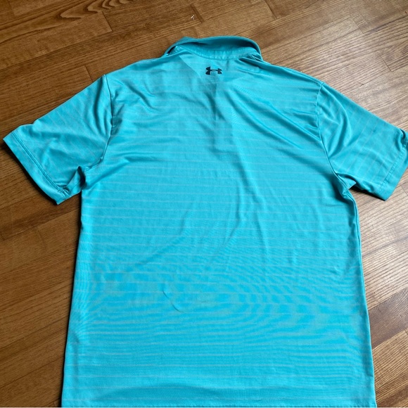 Under Armour Mens M The Play Off HeatGear Polo 2.0 Teal Gorpcore Golf Sportswear - Picture 4 of 5